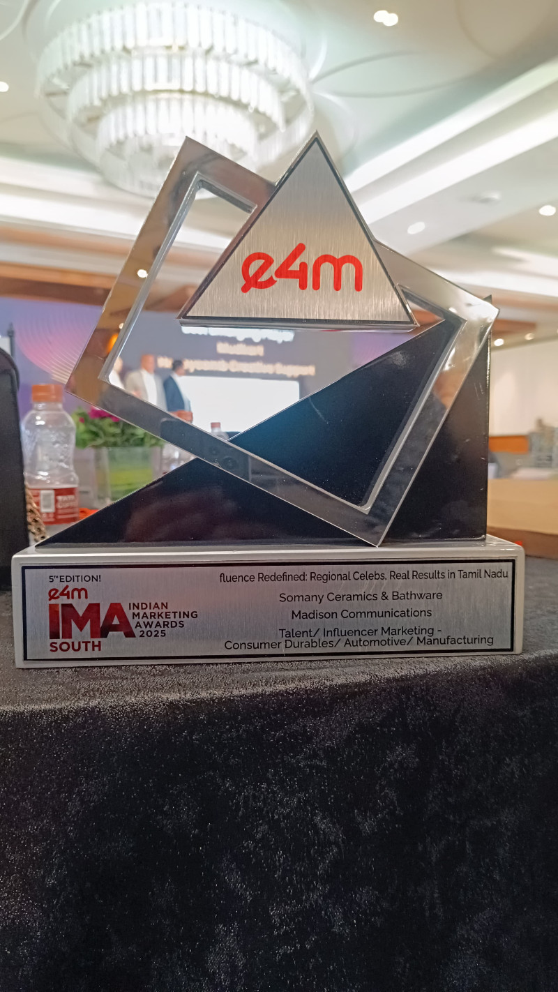 Somany Ceramics & Bathware Wins Silver at e4m IMA South 2025 for Regional Influencer Marketing Excellence decoding=