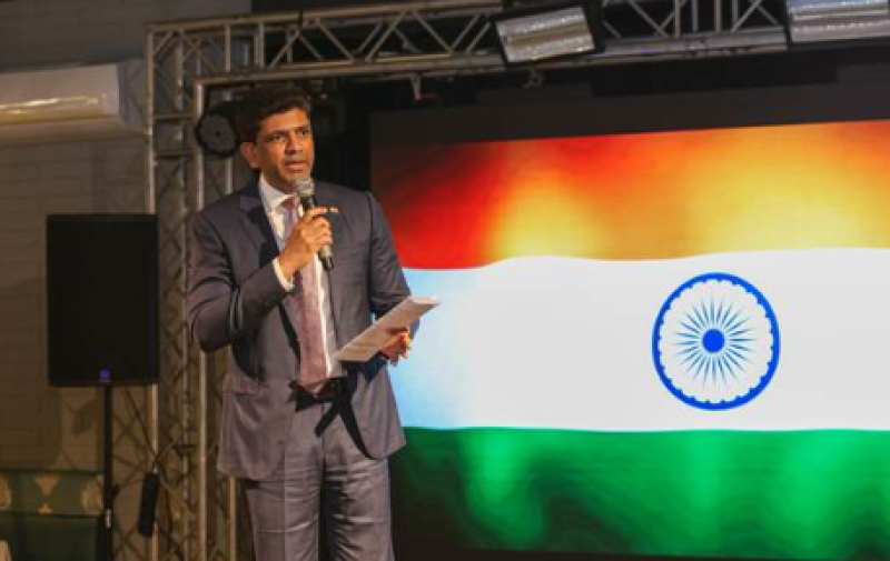 Union MoS Dr Chandra Sekhar Pemmasani Addresses 1,000+ Indian Diaspora in Baku decoding=