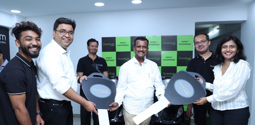 telangana-based-ev-startup-quantum-energy-opens-its-3rd-showroom-in-hyderabad