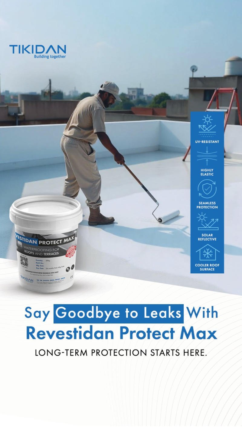 TIKIDAN Expands Waterproofing Range with Revestidan Protect Max for Rooftops and Exposed Surfaces decoding=