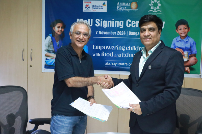 hpcl-partners-with-the-akshaya-patra-foundation-to-feed-1000-school-children-for-a-year