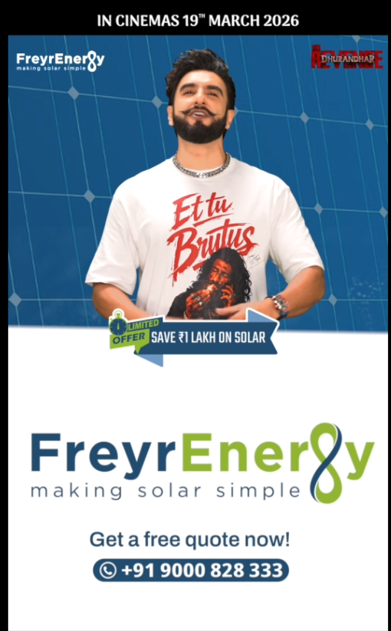 Freyr Energy Partners with Dhurandhar 2 to Spotlight India’s First AI-Powered Self-Cleaning Solar Tech for ‘Naya Bharat’ decoding=