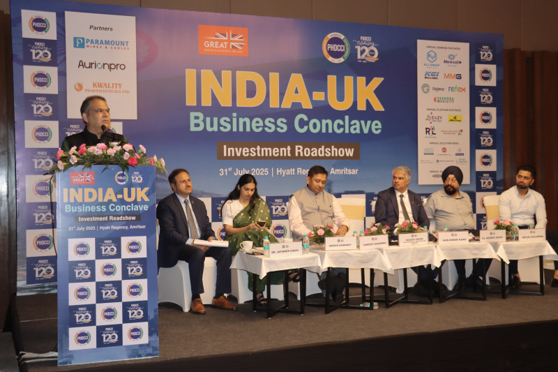 PHDCCI organized the India-UK Business Conclave: Investment Roadshow on Thursday, 31st July 2025, at Hyatt Regency, Amritsar decoding=