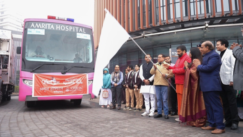 Amrita Hospital Faridabad Dispatches Fully-Equipped Medical Teams to Prayagraj for Kumbh Mela 2025 decoding=