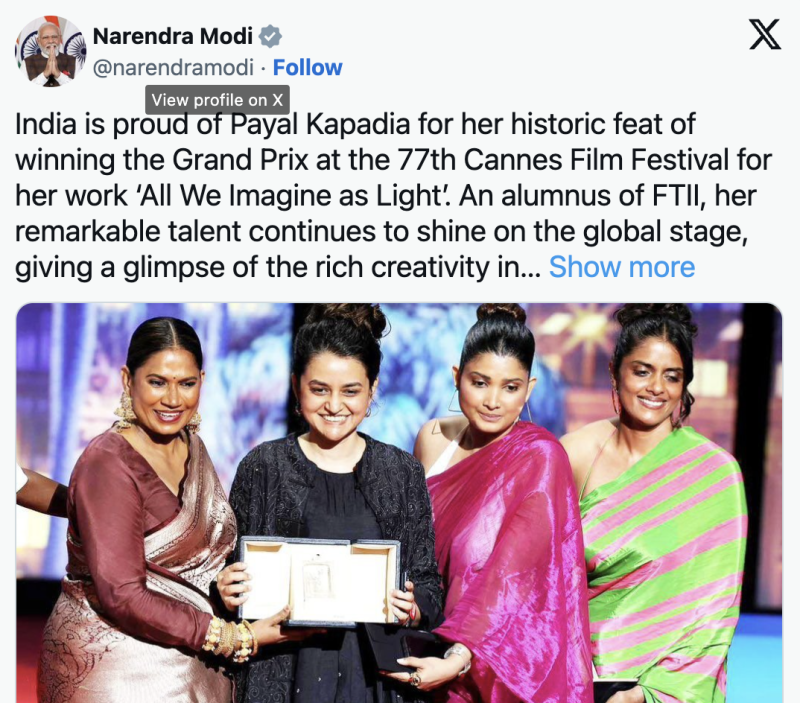 FTII alumni Santosh Sivan, Payal Kapadia, Maisam Ali, Chidanand S Naik among others, shines at Cannes decoding=