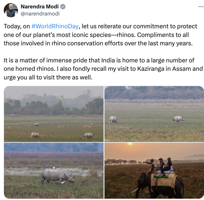 prime-minister-modi-reiterates-commitment-towards-rhino-protection-on-occasion-of-world-rhino-day