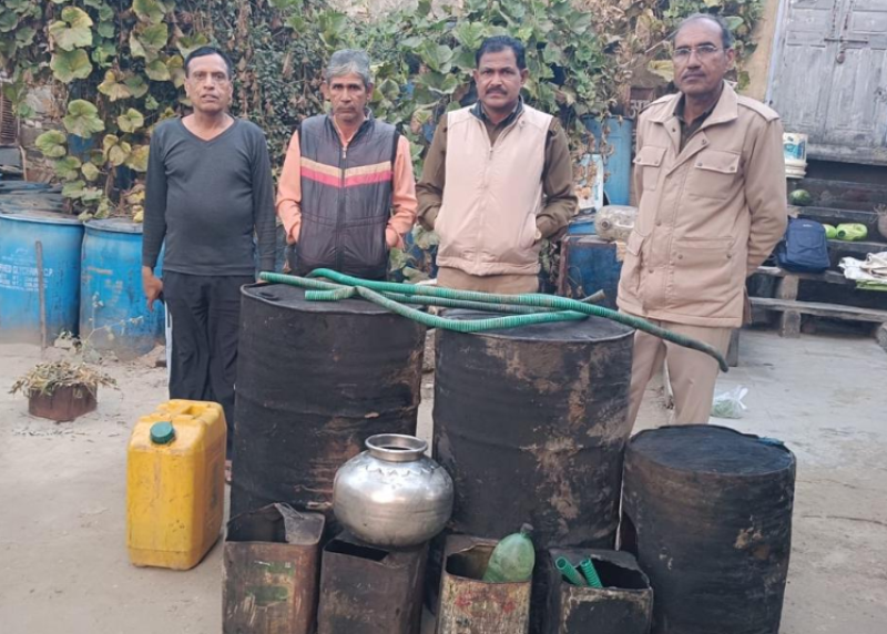 Special Enforcement Drive Against Illegal Liquor: Wash Destroyed, Illicit Country Liquor Seized decoding=