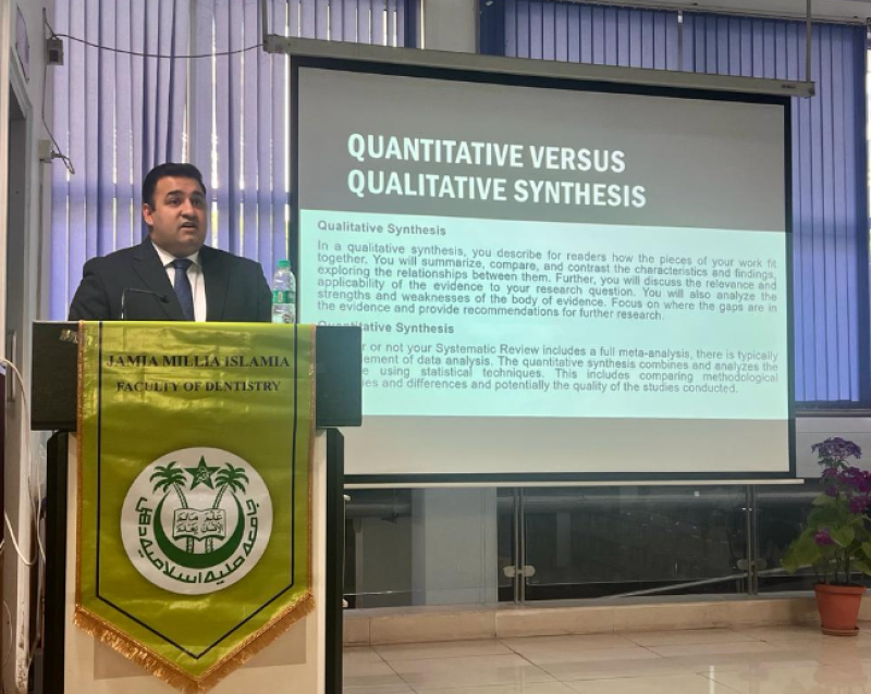 jmi-organizes-short-term-training-program-certificate-in-systematic-review-and-meta-analysis-in-dental-research