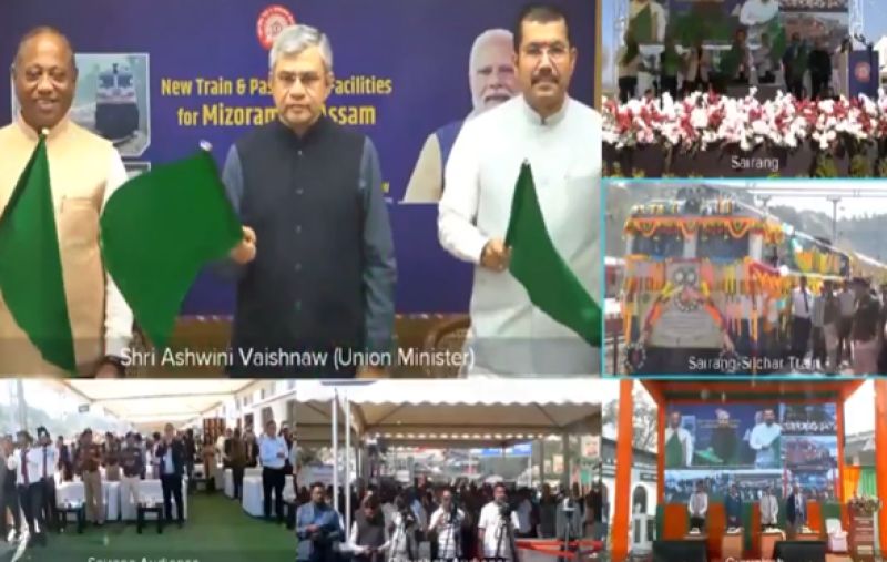 mizoramassam-rail-link-boosts-northeast-connectivity-as-new-passenger-train-between-sairang-and-silchar-flagged-off