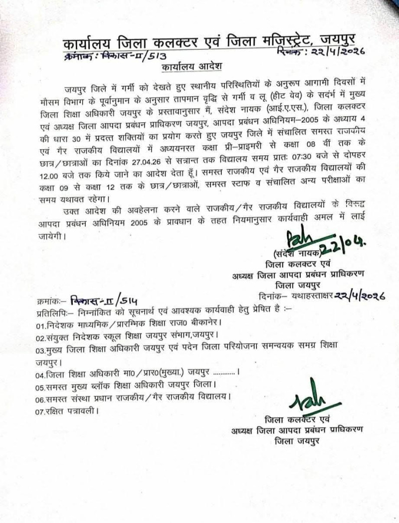 heatwave-alert-jaipur-cuts-school-hours-for-classes-pre-primary-to-8-from-april-27
