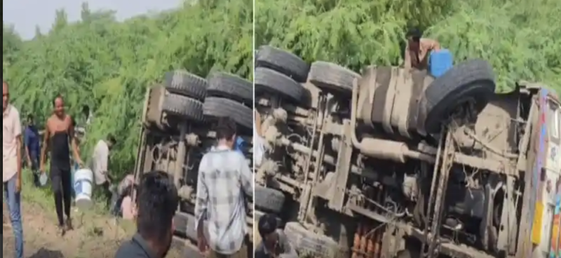 crime-news-petrol-tanker-overturns-villagers-rush-with-buckets