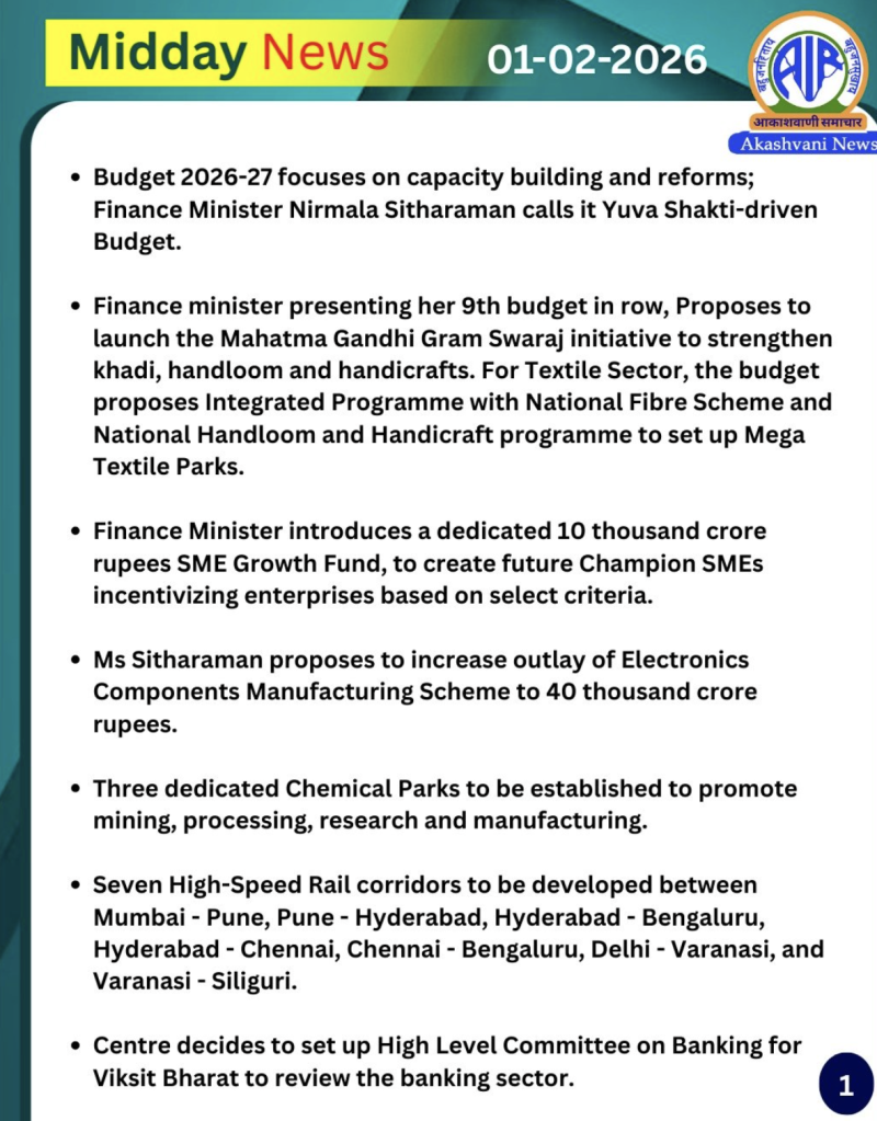 Union Budget 2026 LIVE:Industry Welcomes Push on Mental Health, Clean Energy and Tourism Growth decoding=