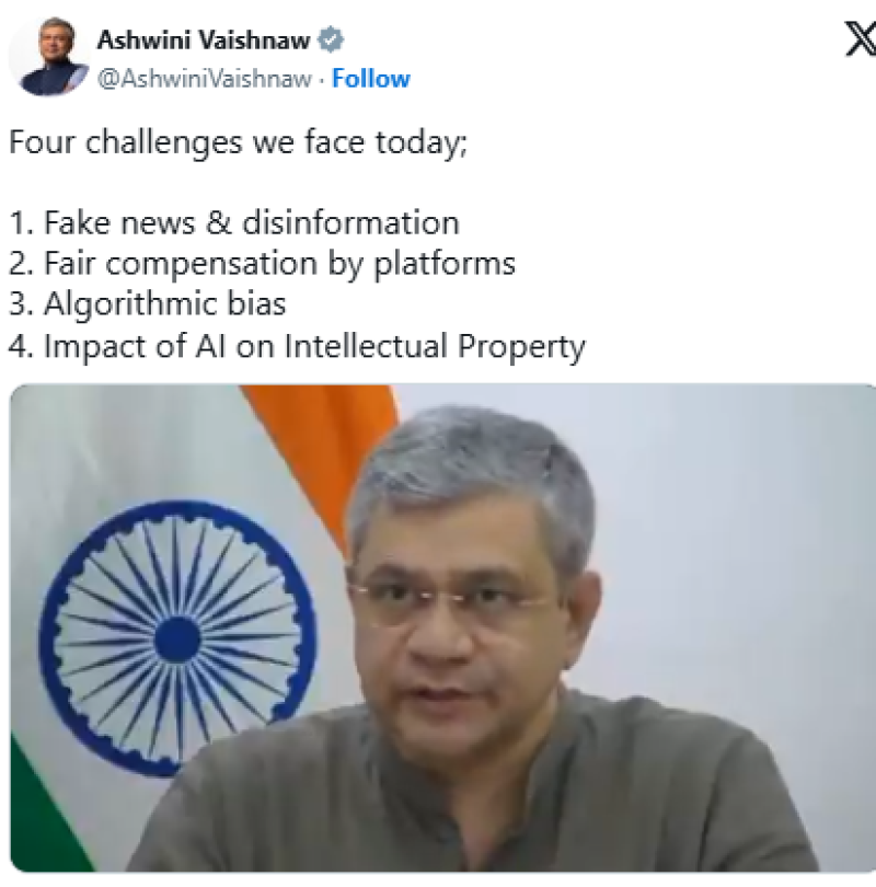 union-minister-of-information-and-broadcasting-sh-ashwini-vaishnaw-calls-for-accountability-in-digital-media-to-combat-fake-news-and-safeguard-democracy
