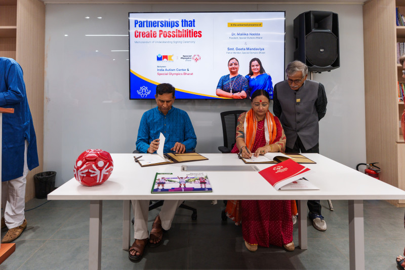 India Autism Center and Special Olympics Bharat sign MoU to build an inclusive sports ecosystem for individuals with autism and intellectual disabilities decoding=