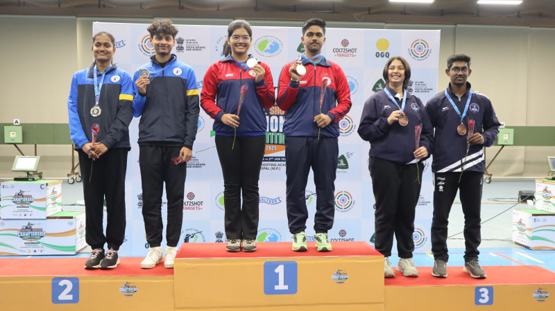 ramita-jindal-and-himanshu-dhillon-claim-10m-air-rifle-mixed-team-gold-at-nscc