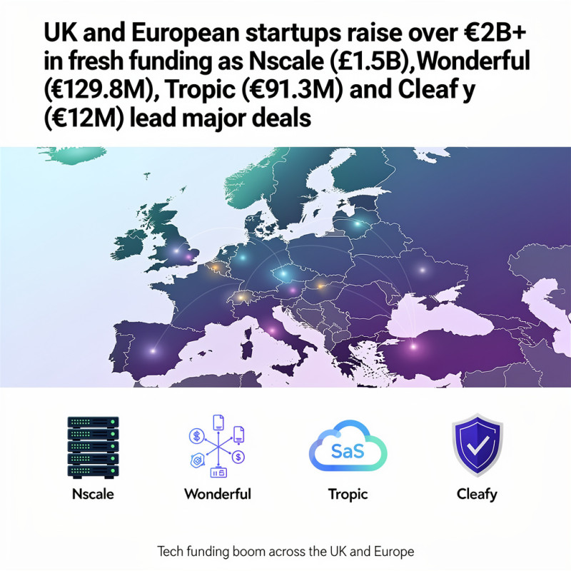 UK and European startups raise over €2B in funding as Nscale ($2B), Wonderful (€129.8M) and Tropic (€91.3M) lead major deals (9–13 Mar 2026) decoding=