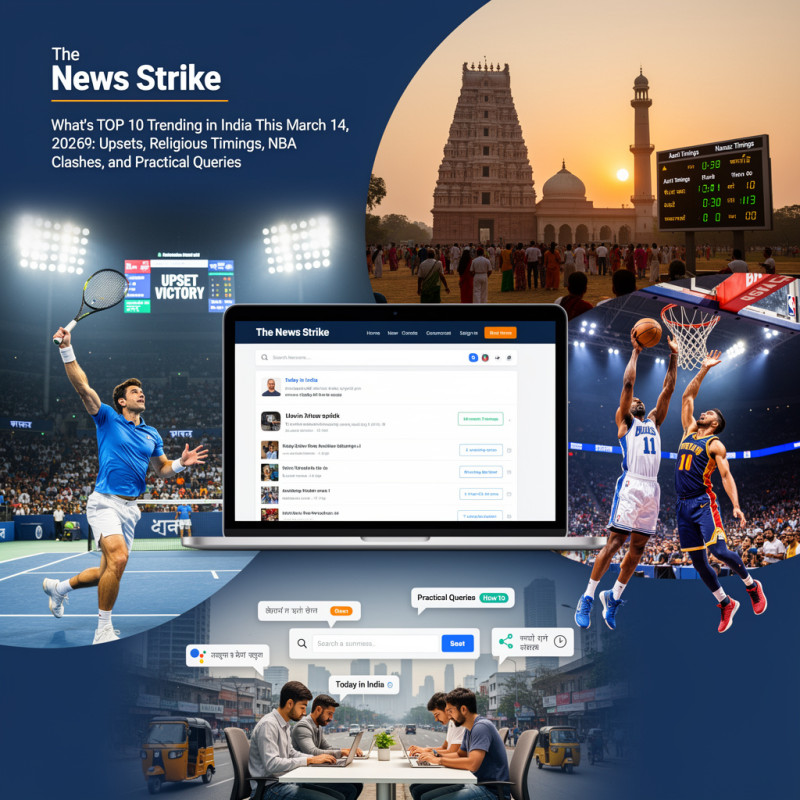 What’s TOP 10 Trending in India This March 14, 2026: Tennis Upsets, Religious Timings, NBA Clashes, and Practical Queries - The News Strike decoding=