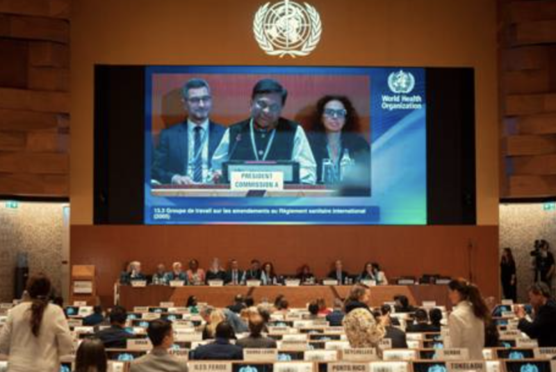 Apurva Chandra, Union Health Secretary and Chair of Committee A of 77th World Health Assembly delivers his closing remarks to the plenary decoding=