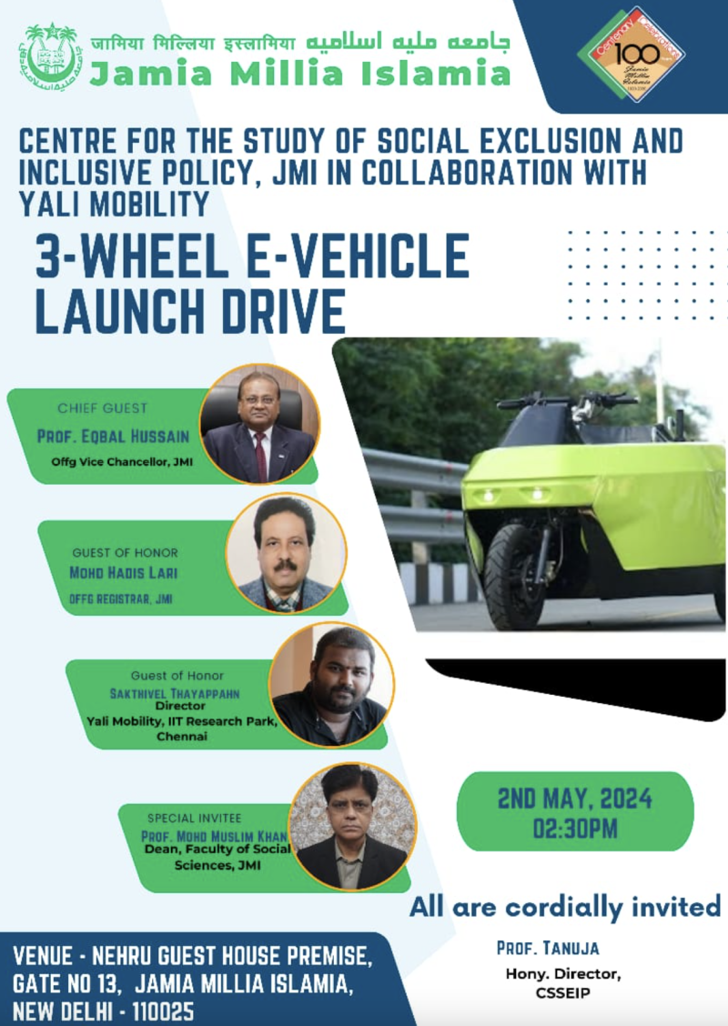 jmi-receives-3-wheel-e-vehicle-from-yali-mobility-under-csr-initiative