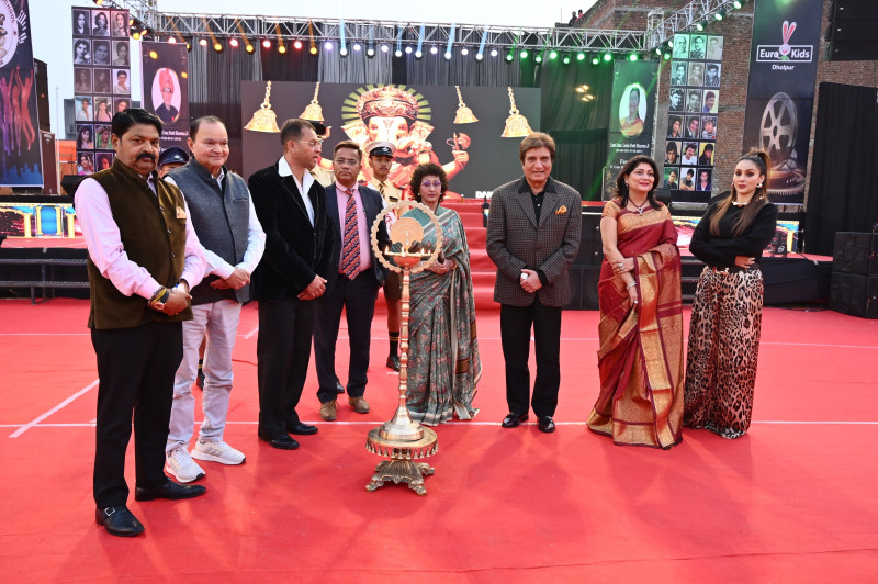 Union Minister Prof. S. P. Singh Baghel, Actor Raj Babbar and Top Dignitaries Grace NAVRAS 2025 at Pt. Uma Dutt Public School and EuroKids International Dholpur Centre decoding=