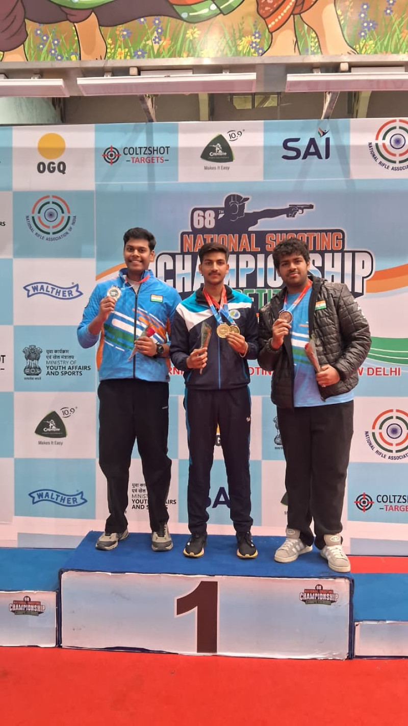 suraj-sharma-sweeps-senior-and-junior-25m-rapid-fire-pistol-national-titles