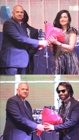 bollywood-actress-raviraa-bhardwaj-and-actor-manish-gulati-lights-up-zest-2023-at-noida-international-university