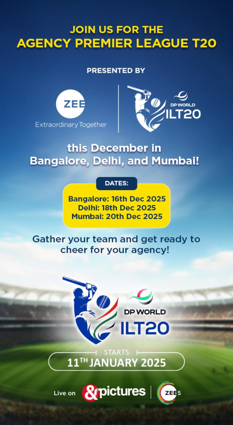 ZEE Entertainment announces Agency Premier League T20 ahead of DP World ILT20 Season 3 decoding=