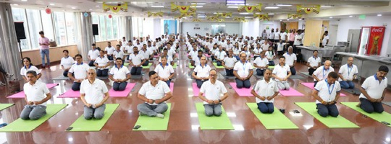 Bank of India celebrated 11th International Day of Yoga (IDY) decoding=