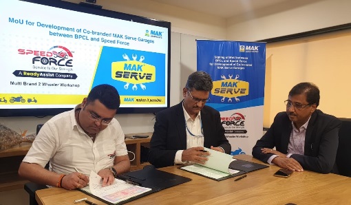 bpcl-signs-mou-with-speed-force-for-co-branded-two-wheeler-garages