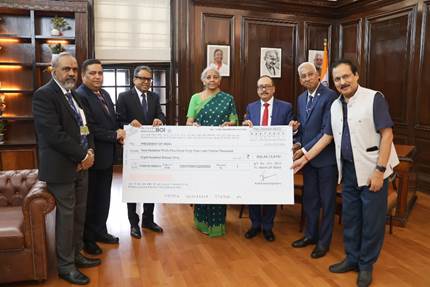 bank-of-india-pays-dividend-of-rs-93544-crores-to-government-of-india