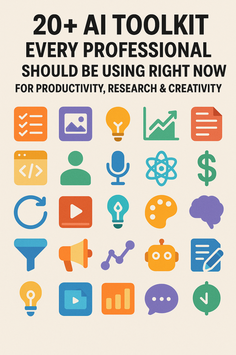 20+ AI Toolkit Every Professional Should Be Using Right Now For Productivity, Research & Creativity decoding=