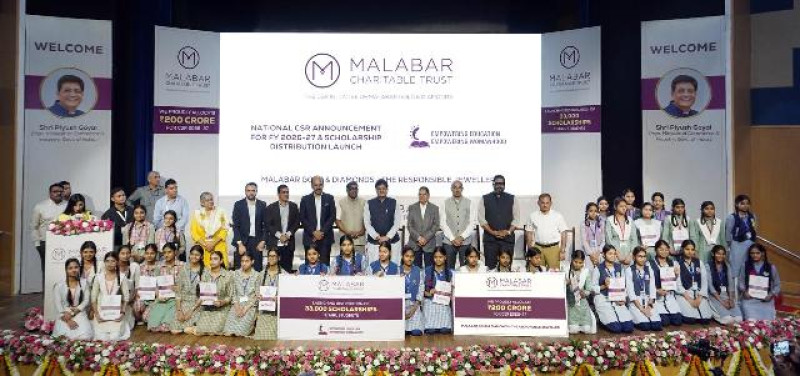 Union Minister Piyush Goyal Unveils Malabar Gold & Diamonds’ ₹200 Crore CSR Initiative for FY 2026–27 decoding=