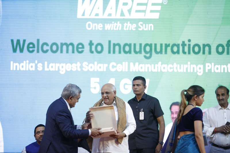 bharats-largest-solar-cell-manufacturing-gigafactory-inaugurated-by-waaree-energies-in-chikhli-gujarat