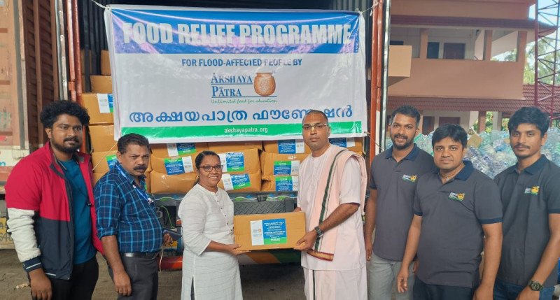 karnataka-based-akshaya-patra-foundation-mobilizes-rapid-relief-for-flood-affected-communities-in-wayanad
