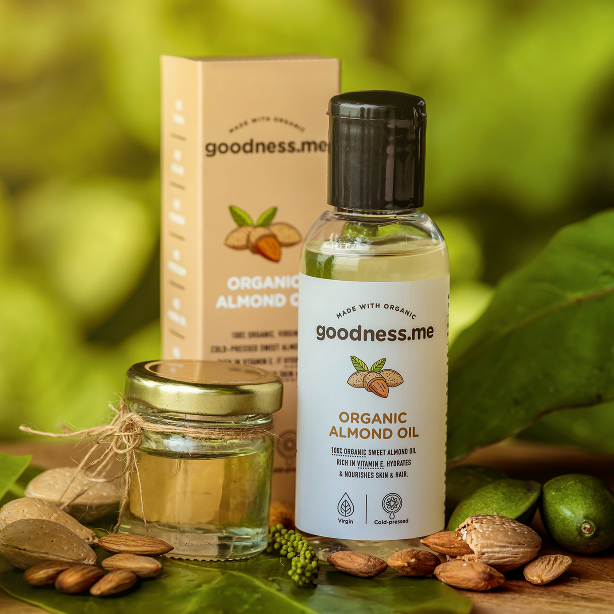 Bid farewell to dry hair and skin with goodnessme’s 100% organic almond oil decoding=