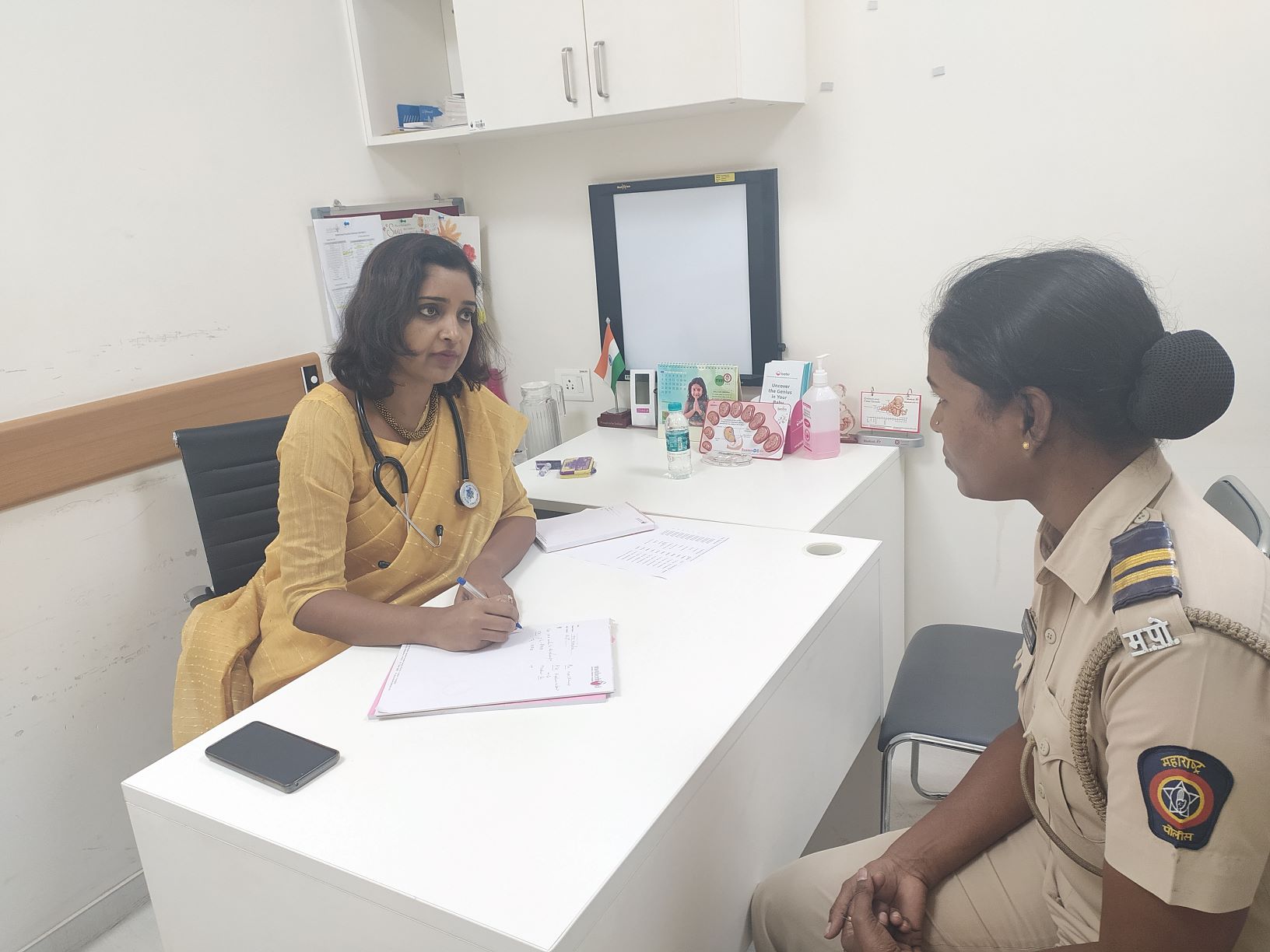 motherhood-hospital-conducted-free-health-check-ups-for-lady-cops-of-kharghar
