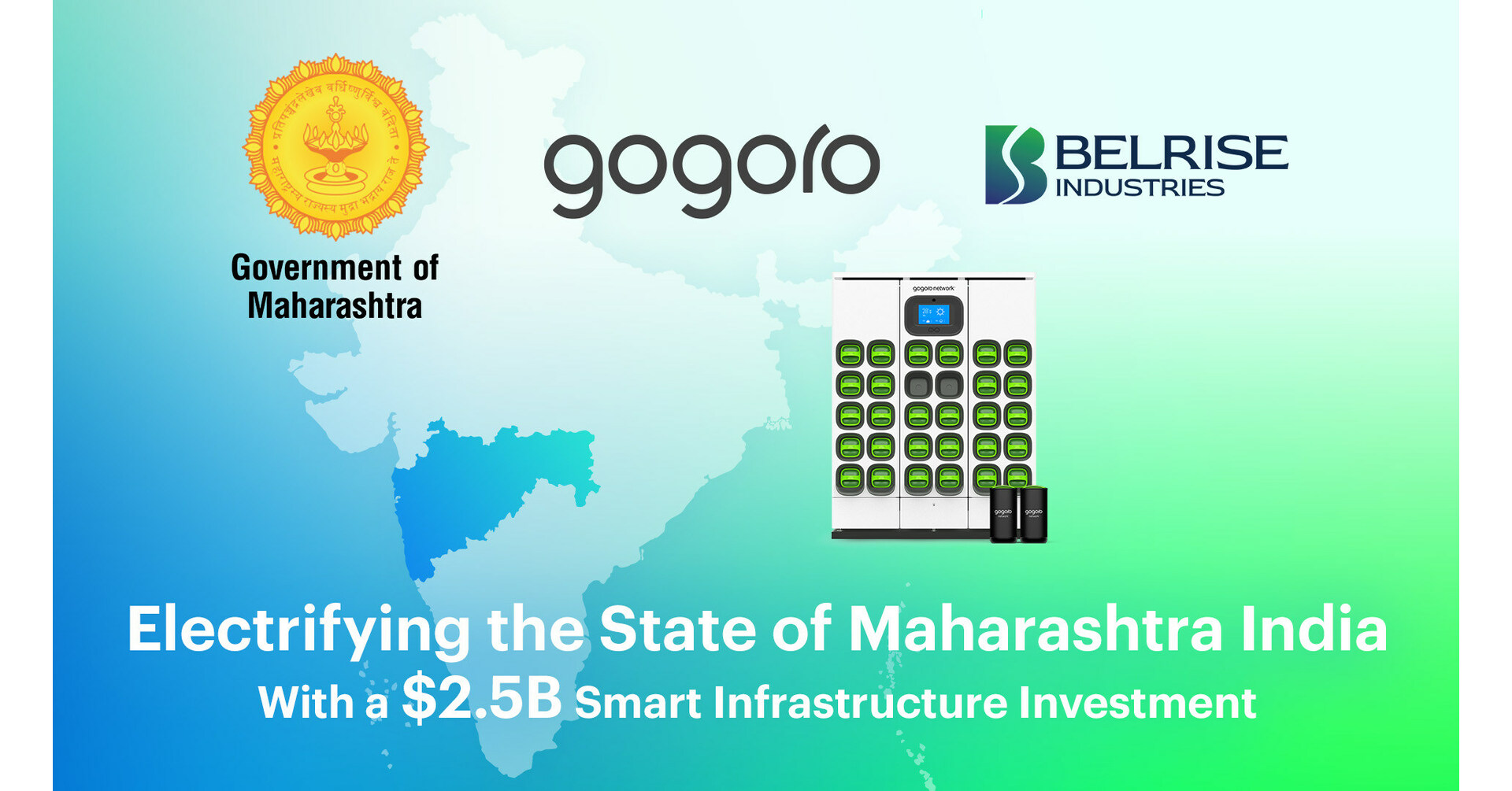 India’s State of Maharashtra Announces Strategic Energy Partnership with Gogoro and Belrise Industries to Build $2.5 billion Battery Swapping Infrastructure decoding=