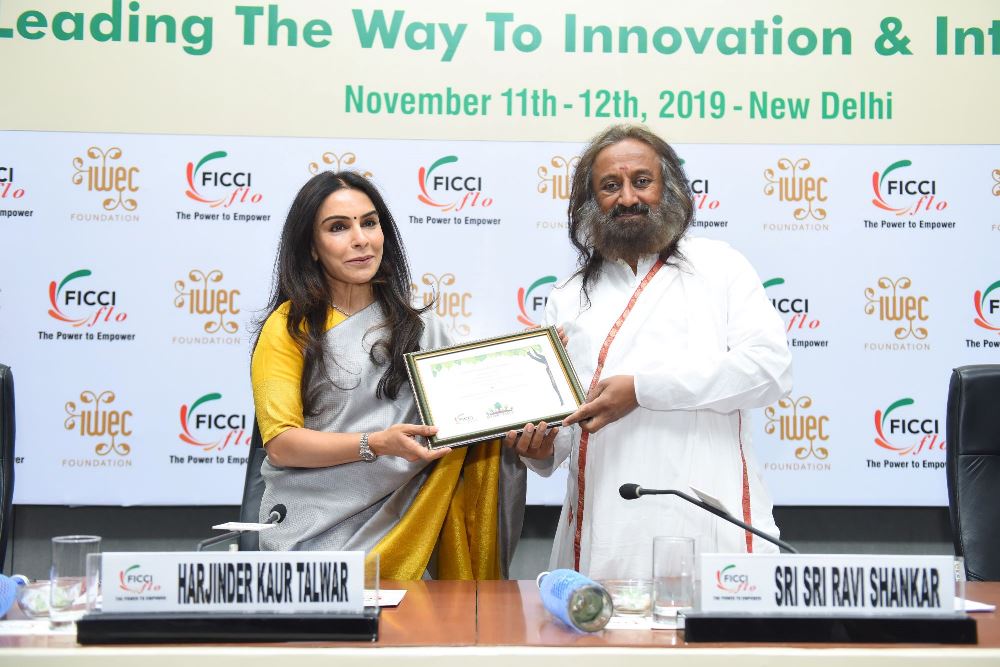 sri-sri-ravi-shankar-delivered-keynote-address-at-12th-iwec-awards-conference