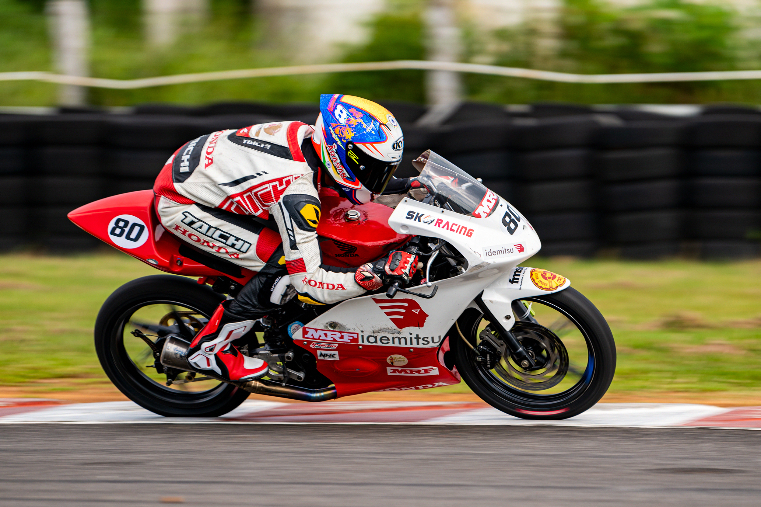 rajiv-sethu-grabs-a-podium-finish-for-idemitsu-honda-sk69-racing-team-on-day-2-of-indian-national-motorcycle-racing-championship-2021-round-3