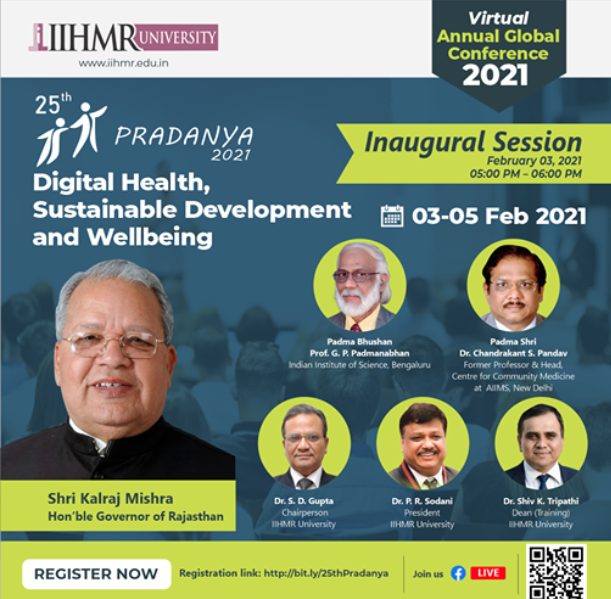 kalraj-mishra-governor-of-rajasthan-to-inaugurate-iihmr-universitys-pradanya-annual-global-conference-2021