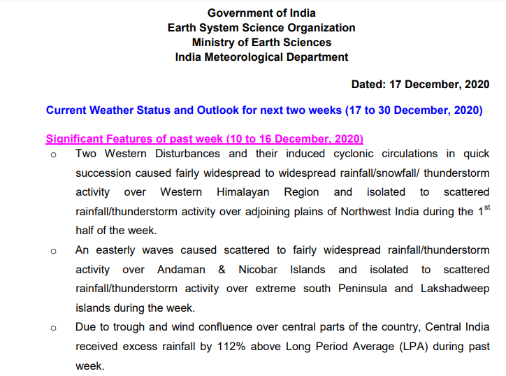 During week 2, there would be slight rise in minimum temperatures as compared to week 1 decoding=