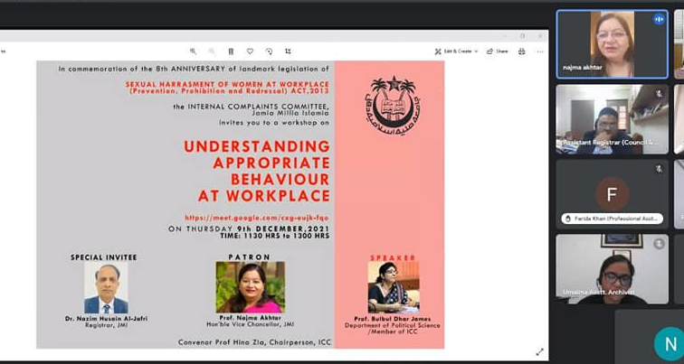 jmi-organizes-sensitization-workshop-on-understanding-appropriate-behavior-at-workplace-to-prevent-harassment-at-workplace