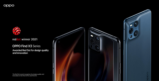 oppo-find-x3-series-wins-prestigious-red-dot-award-for-its-futuristic-industry-leading-product-design
