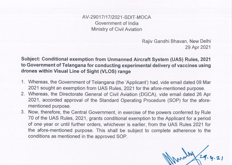 icmr-given-permission-for-study-of-vaccine-delivery-using-drones