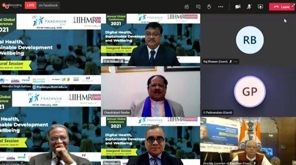 Hon’ble Governor of Rajasthan inaugurated 25th edition of IIHMR University’s Annual Global Conference PRADANYA 2021 decoding=