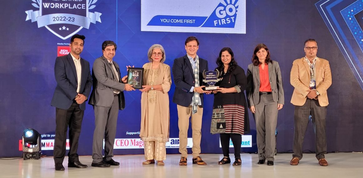 GO FIRST RECOGNIZED AS “MOST PREFERRED WORKPLACE 2022” & “BRAND OF THE YEAR 2022” BY TEAM MARKSMEN decoding=