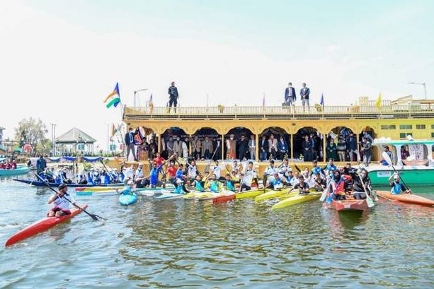kiren-rijiju-inaugurates-khelo-india-state-centre-of-excellence-for-rowing-discipline-at-water-sports-academy-in-srinagar