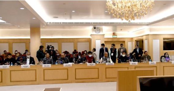 8th round of talks between Government and Farmers Unions held in Vigyan Bhawan, New Delhi decoding=