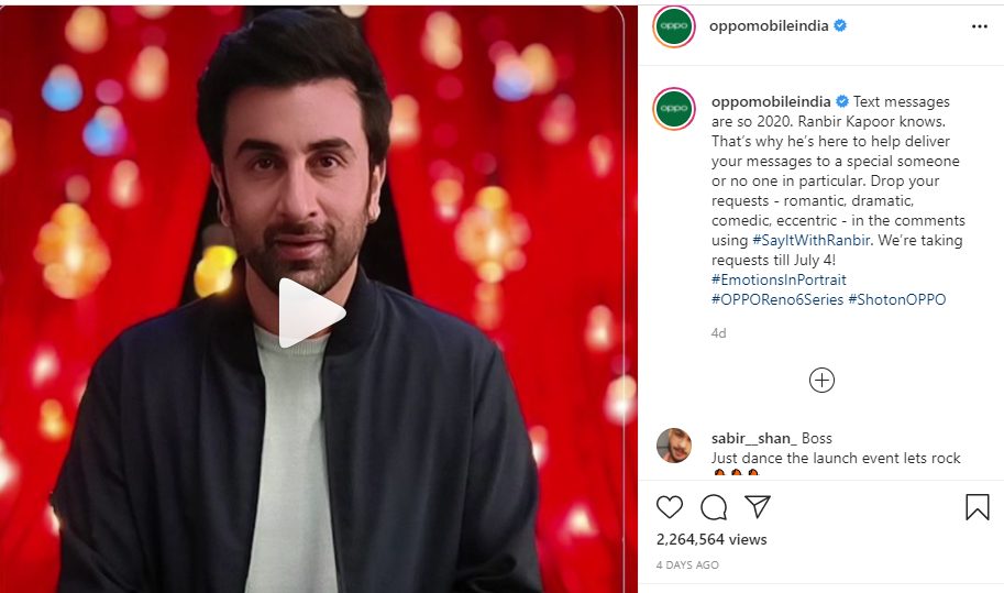 ranbir-kapoor-will-relay-your-personal-messages-to-your-dear-ones-in-full-on-filmy-style-oppos-sayitwithranbir-campaign