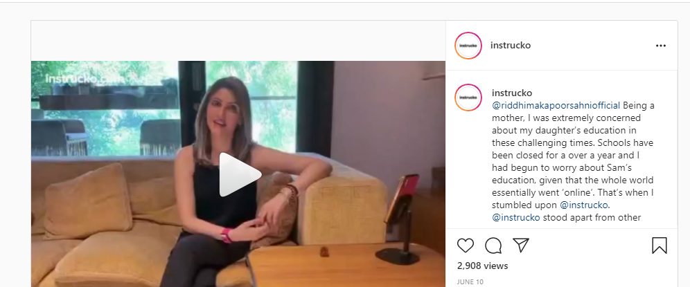 riddhima-kapoor-sahani-corroborates-instrucko-as-an-ideal-platform-for-her-daughters-language-learning-skills